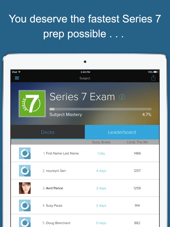 Series 7 Exam Prep Genius iPad  Screenshots