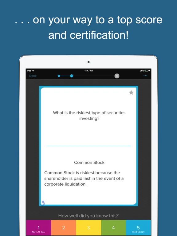 Series 7 Exam Prep Genius iPad  Screenshots