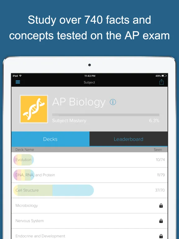 Captures d'écran de AP Biology Exam Review iPad 