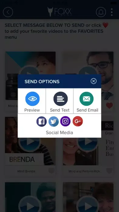 Capturas de pantalla de Foxx Legacy Video Share App