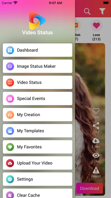 Status download app स्क्रीनशॉट