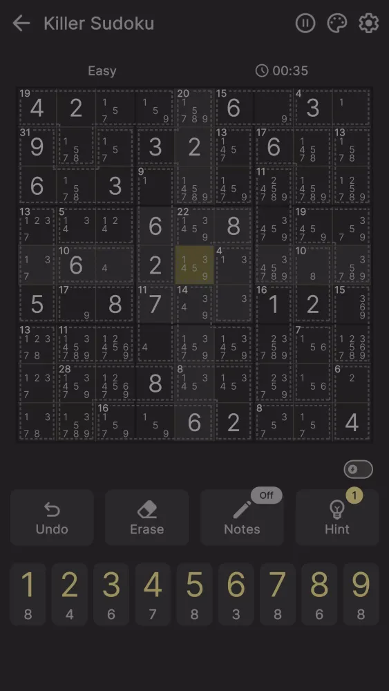 Killer Sudoku Screenshots