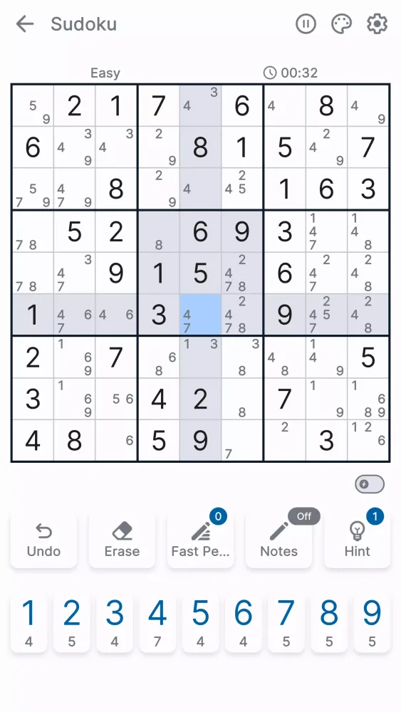 Tangkapan layar Sudoku
