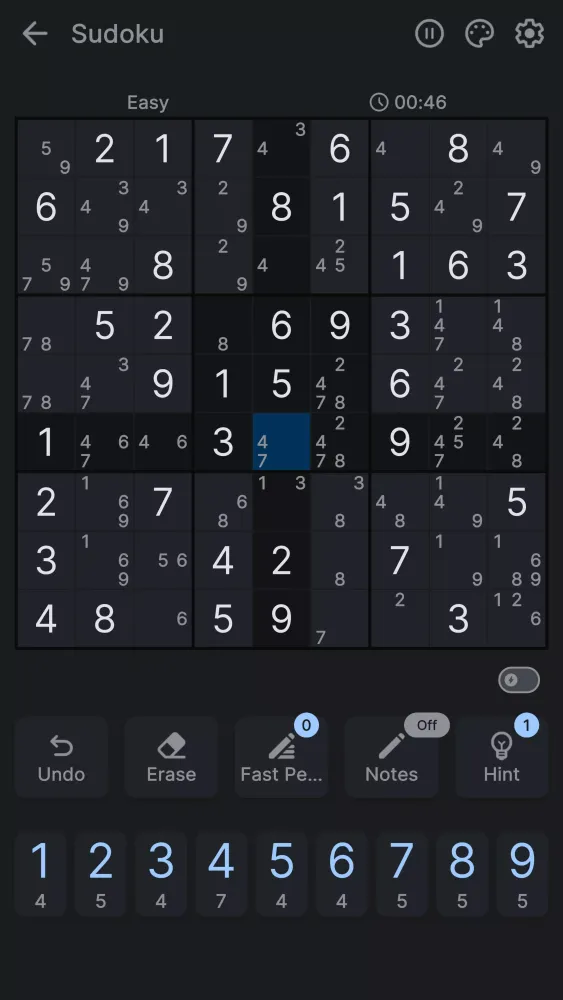 Tangkapan layar Sudoku