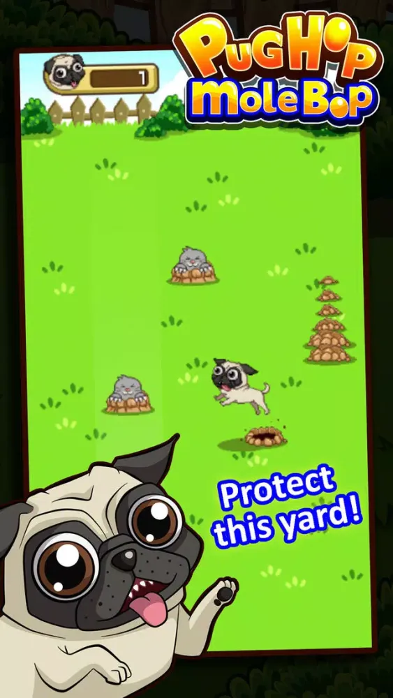 Pug Hop Mole Bop应用截图