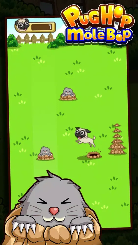 Pug Hop Mole Bop应用截图