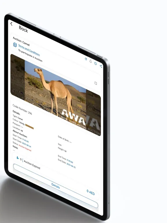 AWA Auction iPad  Ekran Görüntüleri