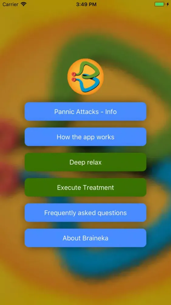 Zrzuty ekranu Braineka Panic Attacks