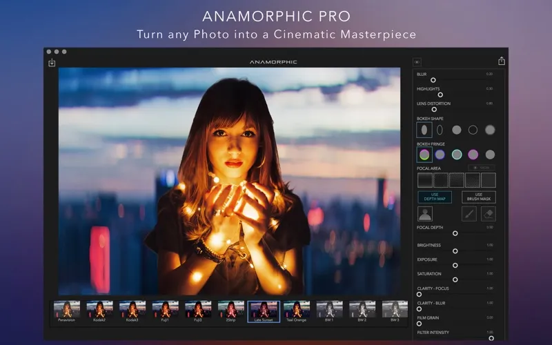 Capturas de tela do Anamorphic Pro