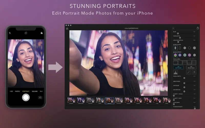 Capturas de tela do Anamorphic Pro