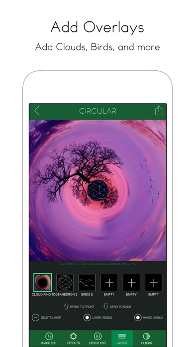 Capturas de tela do Circular Tiny Planet Editor