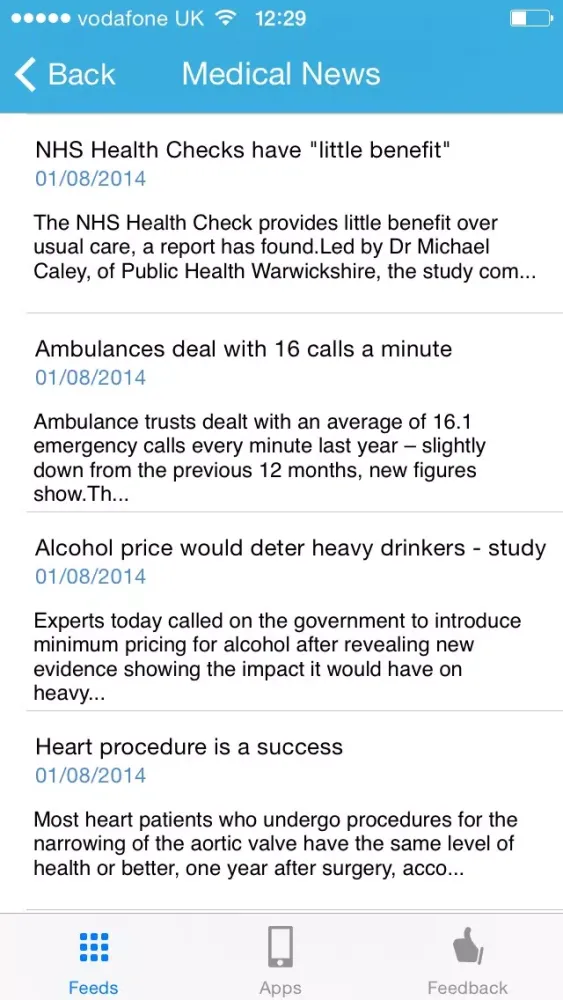Medical news Screenshots