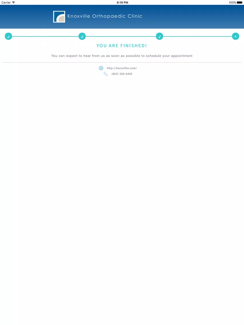 ภาพหน้าจอของ KOC - Knoxville Orthopedic Clinic iPad 