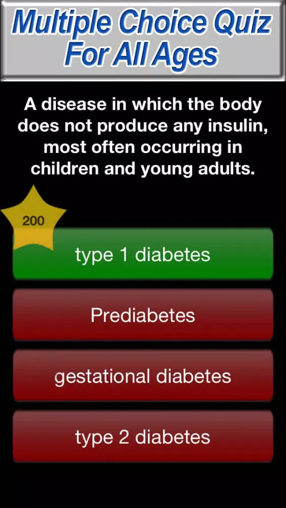Ảnh chụp màn hình của Diabetes Trivia Quiz - The Fun Medical Game For Healthy Diabetics