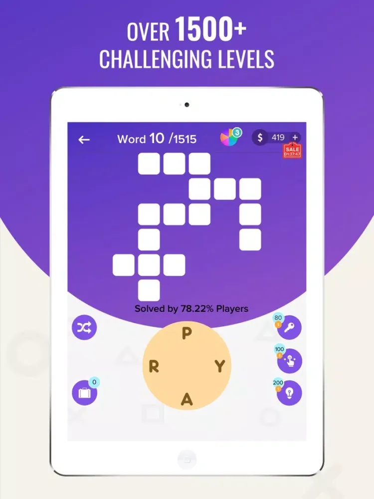 WordCross Champ - Brain Puzzle iPad  スクリーンショット