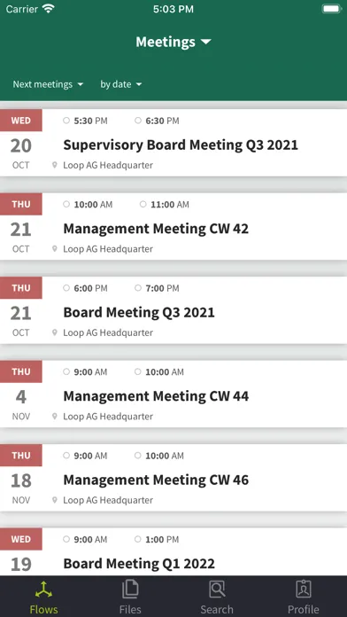 Brainloop MeetingSuite Screenshots
