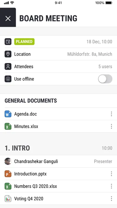 Brainloop MeetingSuite Screenshots