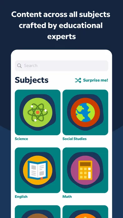 Capturas de tela do BrainPOP