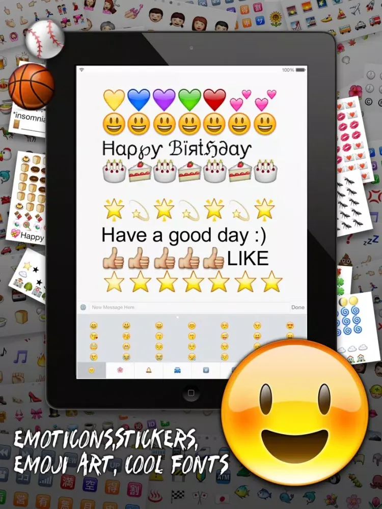 Emoji Keyboard Plus free iPad  Screenshots