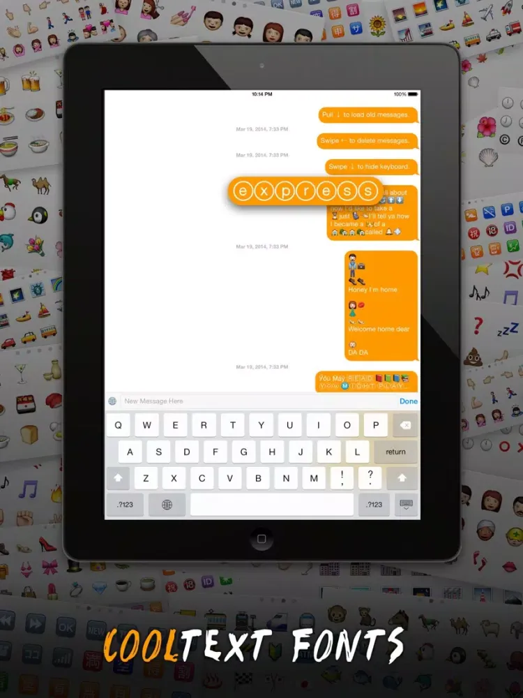 Emoji Keyboard Plus free iPad  Screenshots
