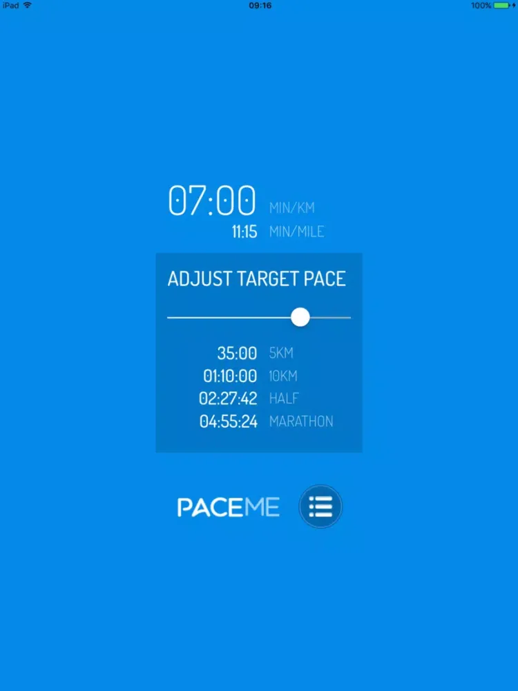 صور Pace Me Running Calculator iPad 