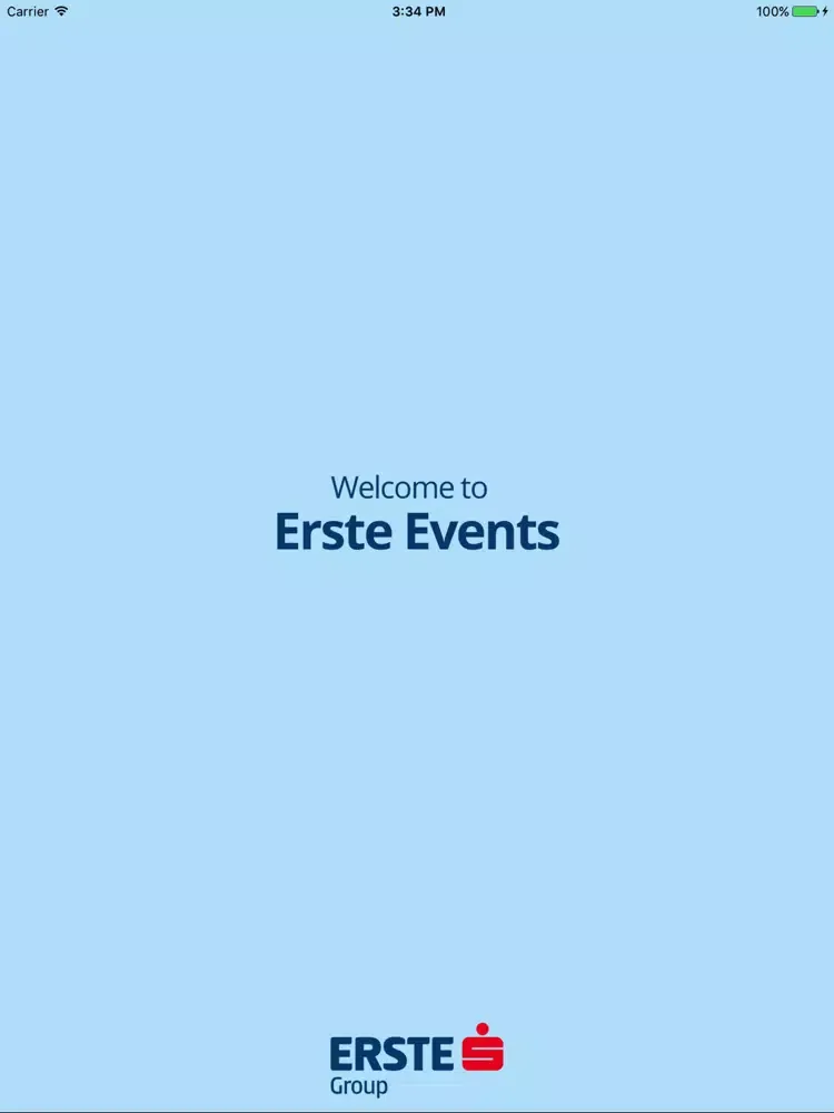 Ảnh chụp màn hình của Erste Events iPad 