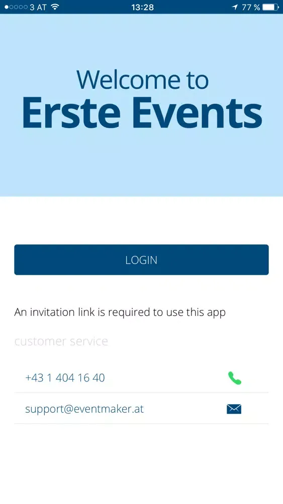 Ảnh chụp màn hình của Erste Events