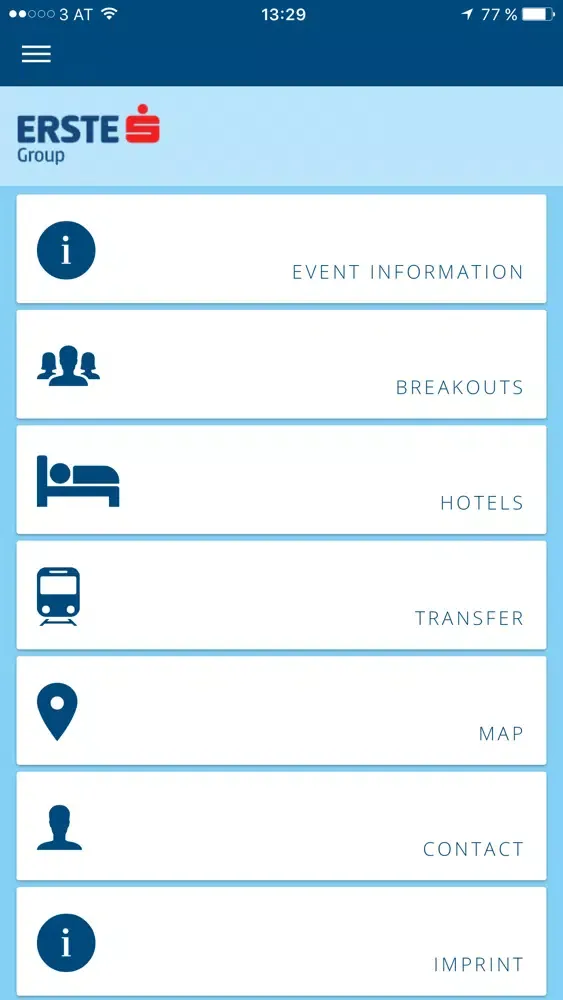 Ảnh chụp màn hình của Erste Events