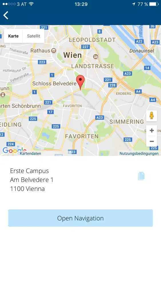 Ảnh chụp màn hình của Erste Events