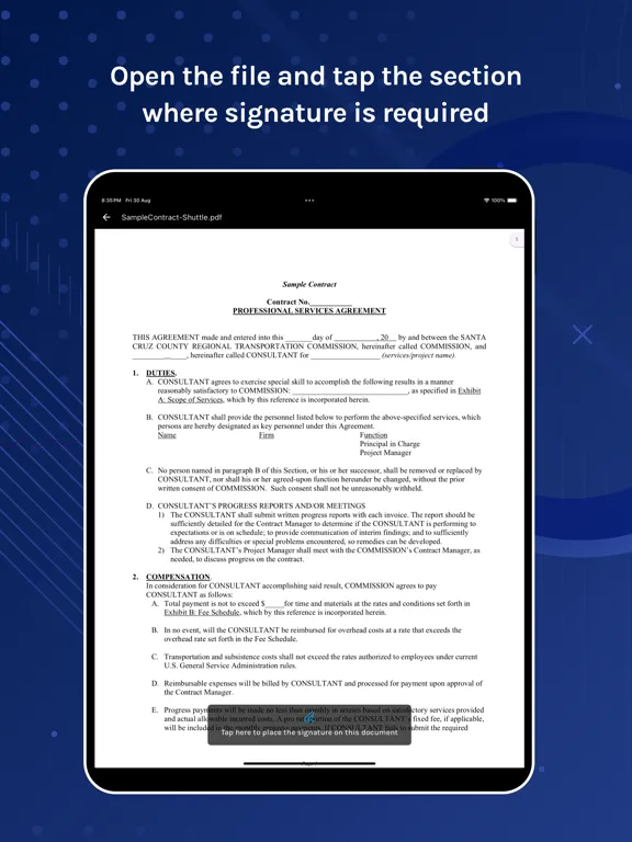 ภาพหน้าจอของ eSign Electronic Signature Doc iPad 