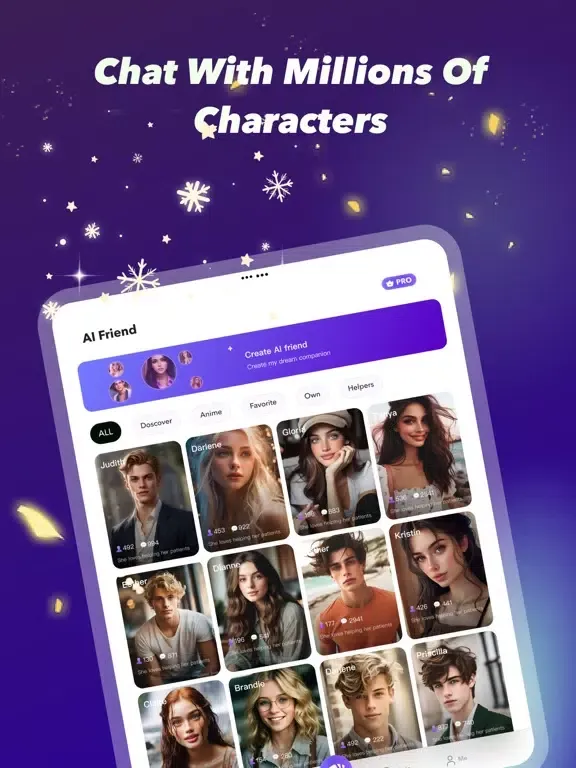 AI Friend: AI Chat&Roleplay iPad  Ekran Görüntüleri