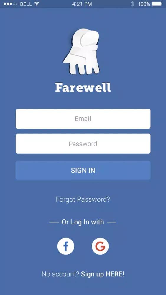 Farewell App স্ক্রিনশট