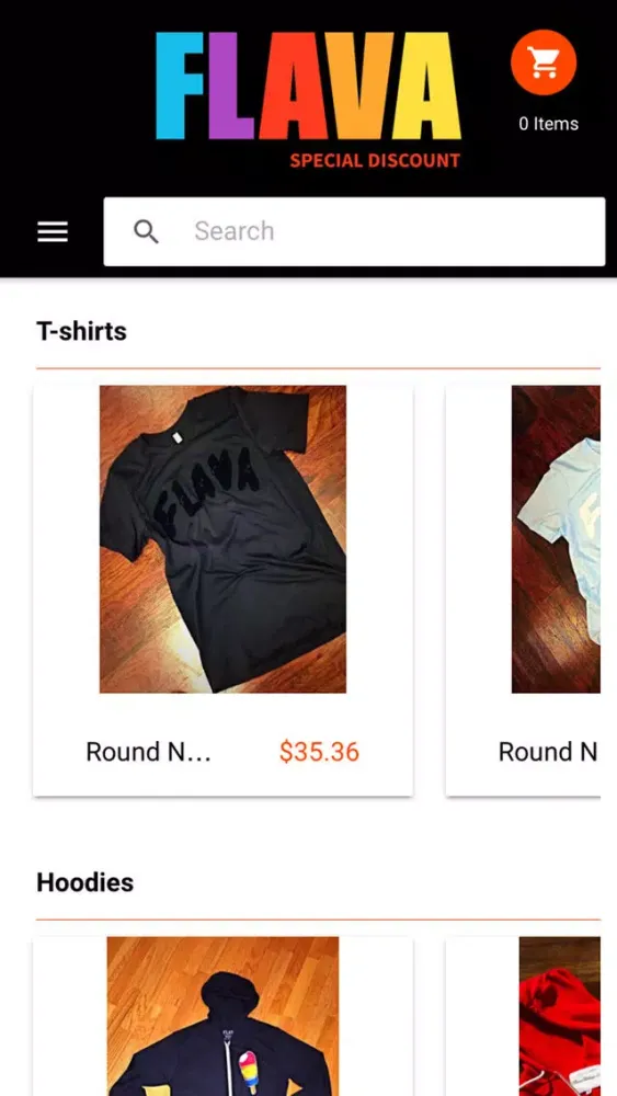 FLAVA app Screenshots