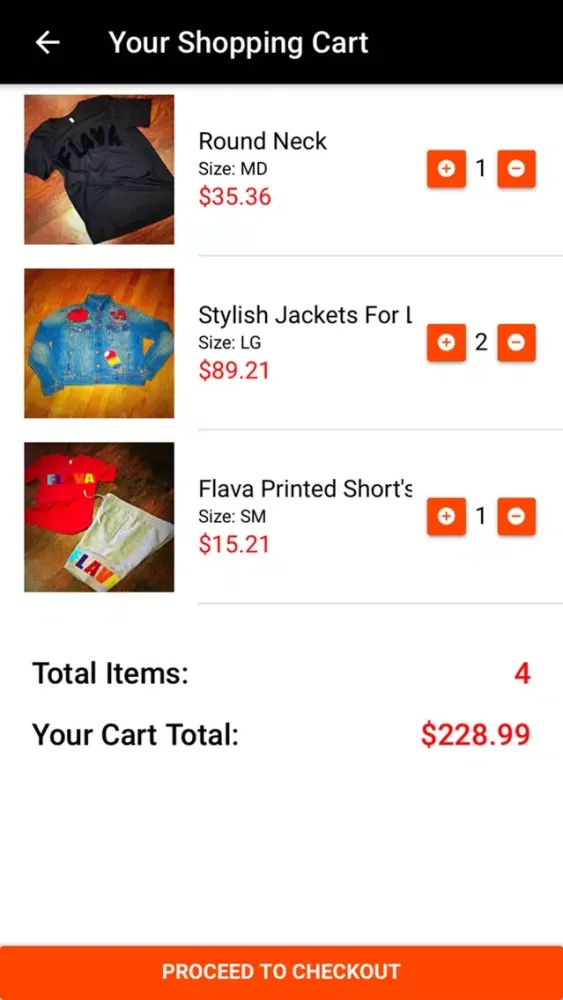 FLAVA app Screenshots