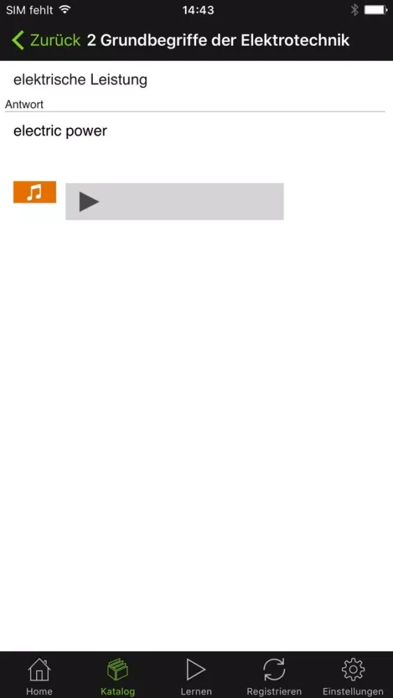 Capturas de pantalla de Vokabeltrainer Englisch Elektro