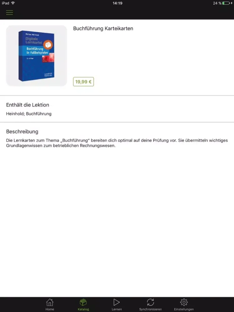 Buchführung Karteikarten iPad  Screenshots