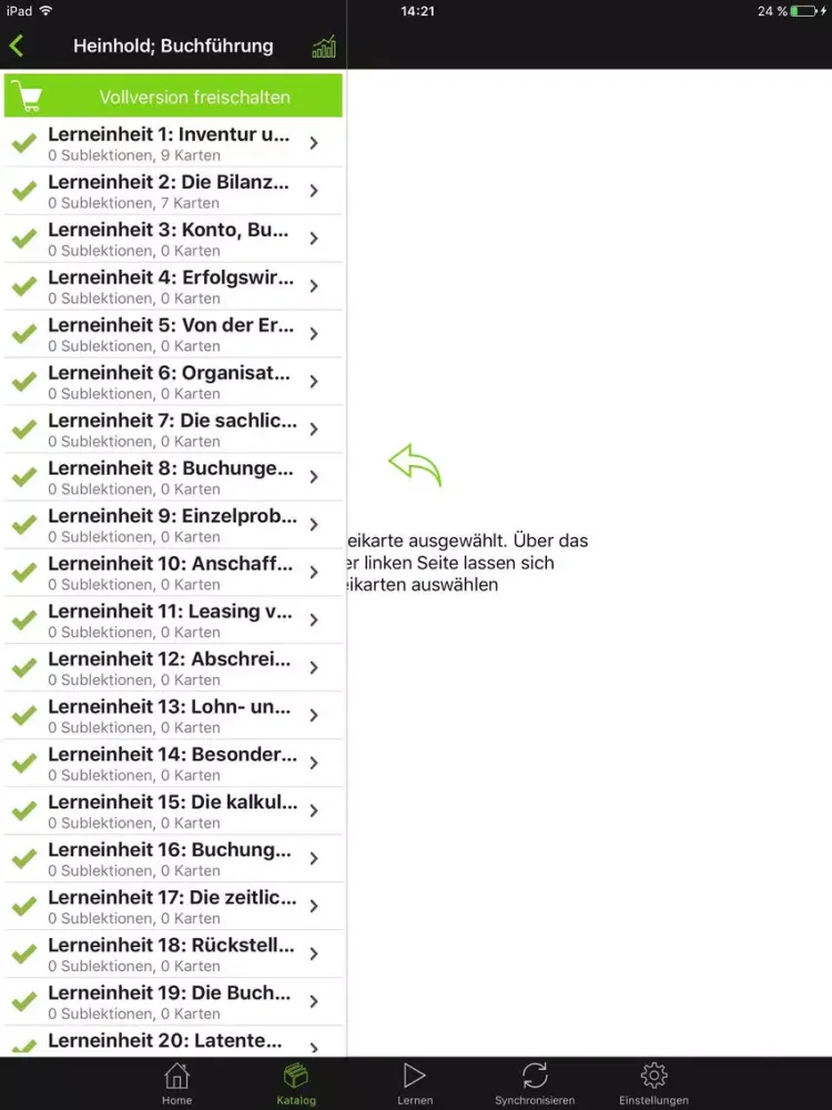 Buchführung Karteikarten iPad  Screenshots