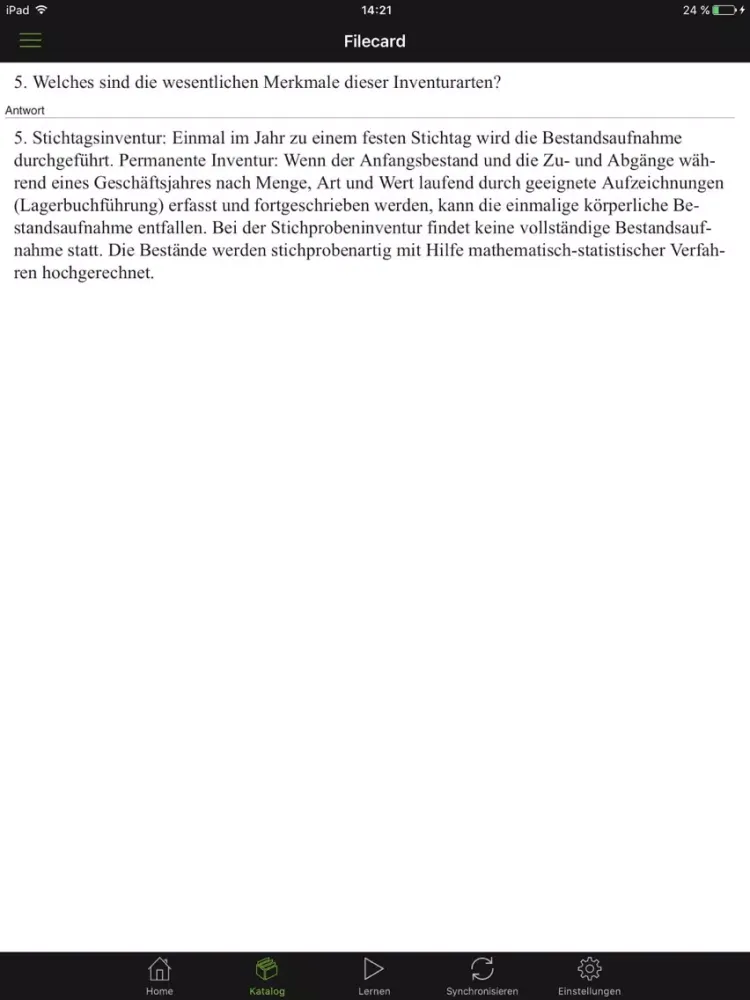 Buchführung Karteikarten iPad  Screenshots