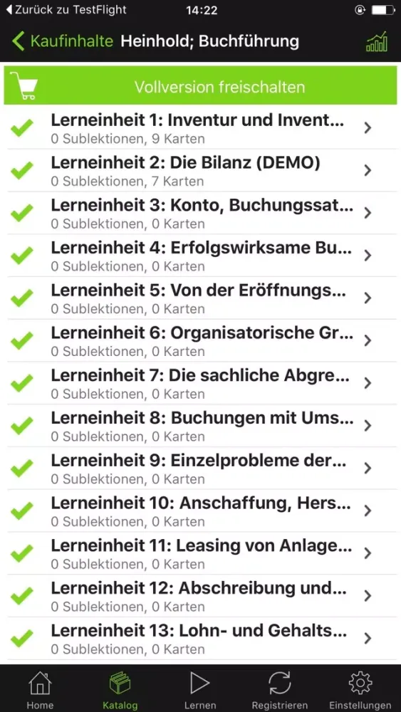 Buchführung Karteikarten Screenshots