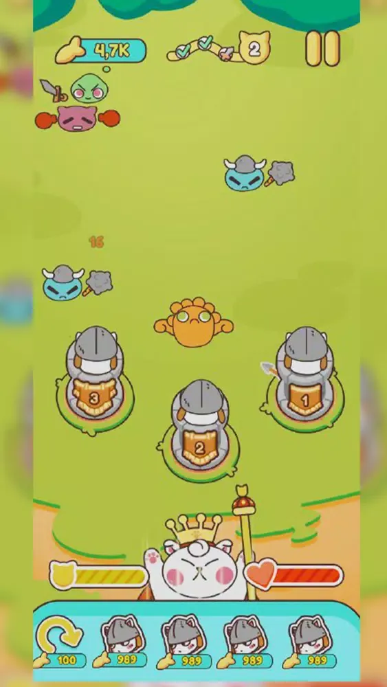 Tangkapan skrin Cats Vs Slimes