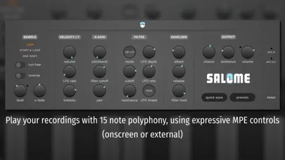 Salome - MPE Audio Sampler Screenshots