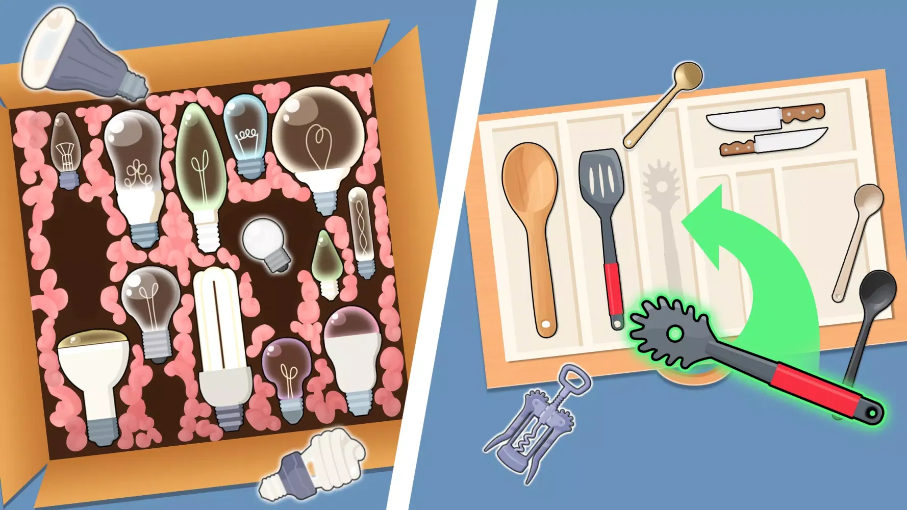 SatisFect: Sorting Challenge Screenshots