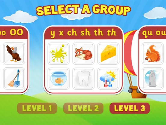 Tangkapan layar Phonics Match Premium iPad