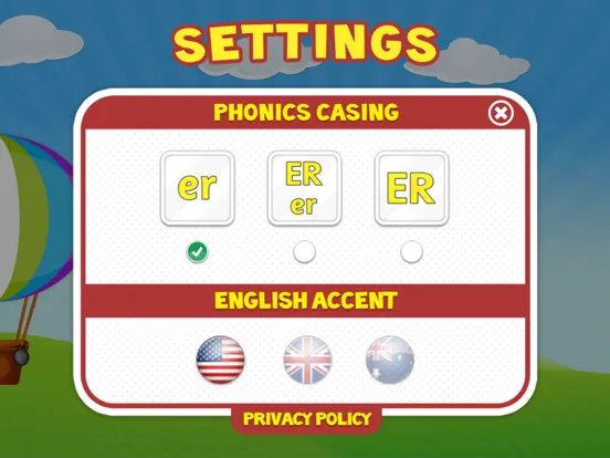 Tangkapan layar Phonics Match Premium iPad
