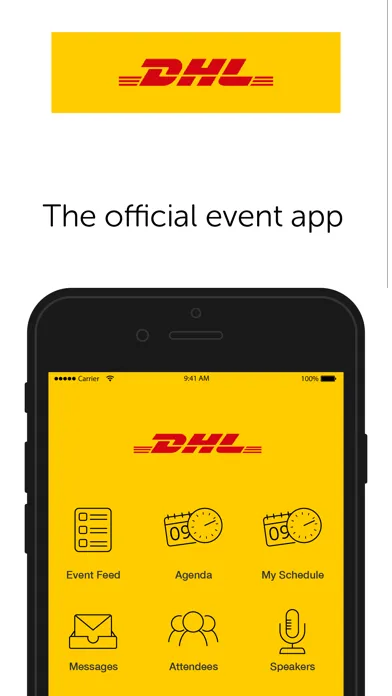 ภาพหน้าจอของ DHL Live Events App