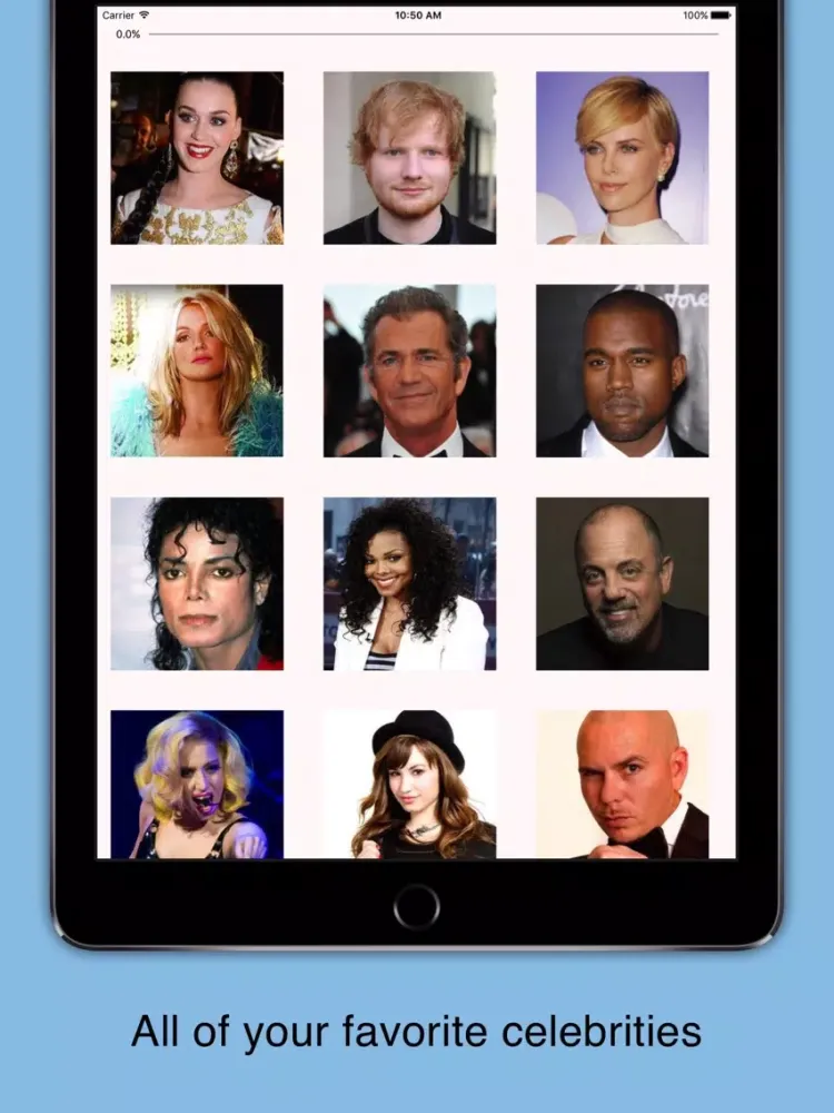 Celebrity Logo Quiz - Guess the Name Celebrity Quiz iPad  Screenshots