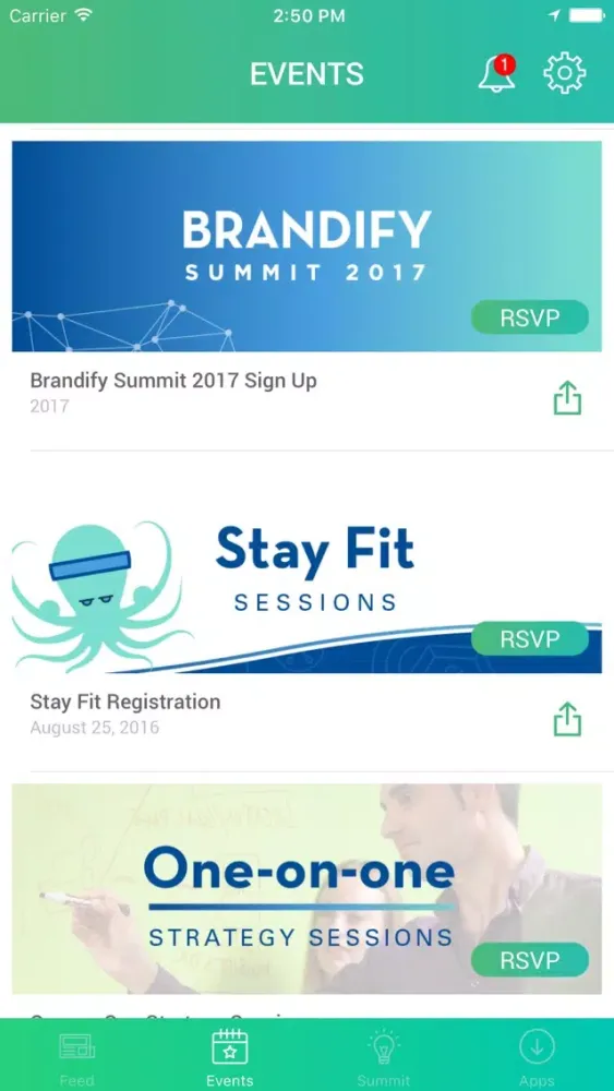 Capturas de tela do Brandify Discover
