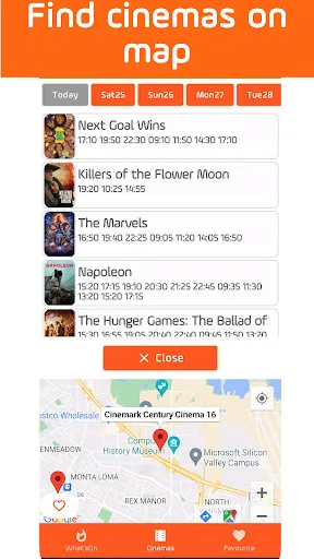 CinemApp - Cinema Showtimes Screenshots