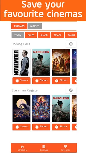 CinemApp - Cinema Showtimes Screenshots