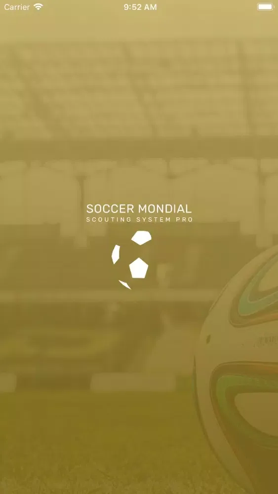 Tangkapan layar Soccer Mondial Scouting System